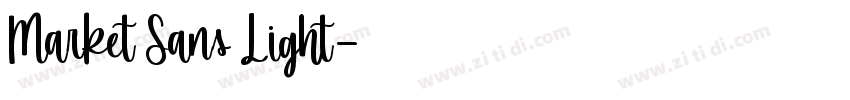 Market Sans Light字体转换